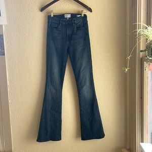 Frame, flared blue jeans